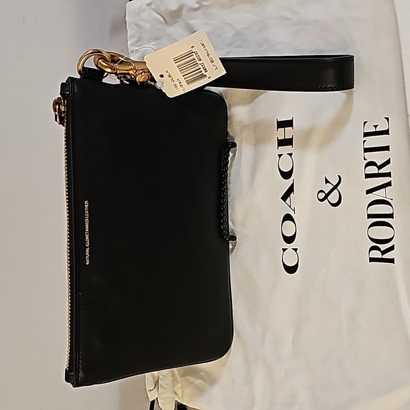 NEW COACH & Rodarte 11702 Turnlock Wristlet 30 Glovetanned Leather with Sequins - Picture 2 of 8